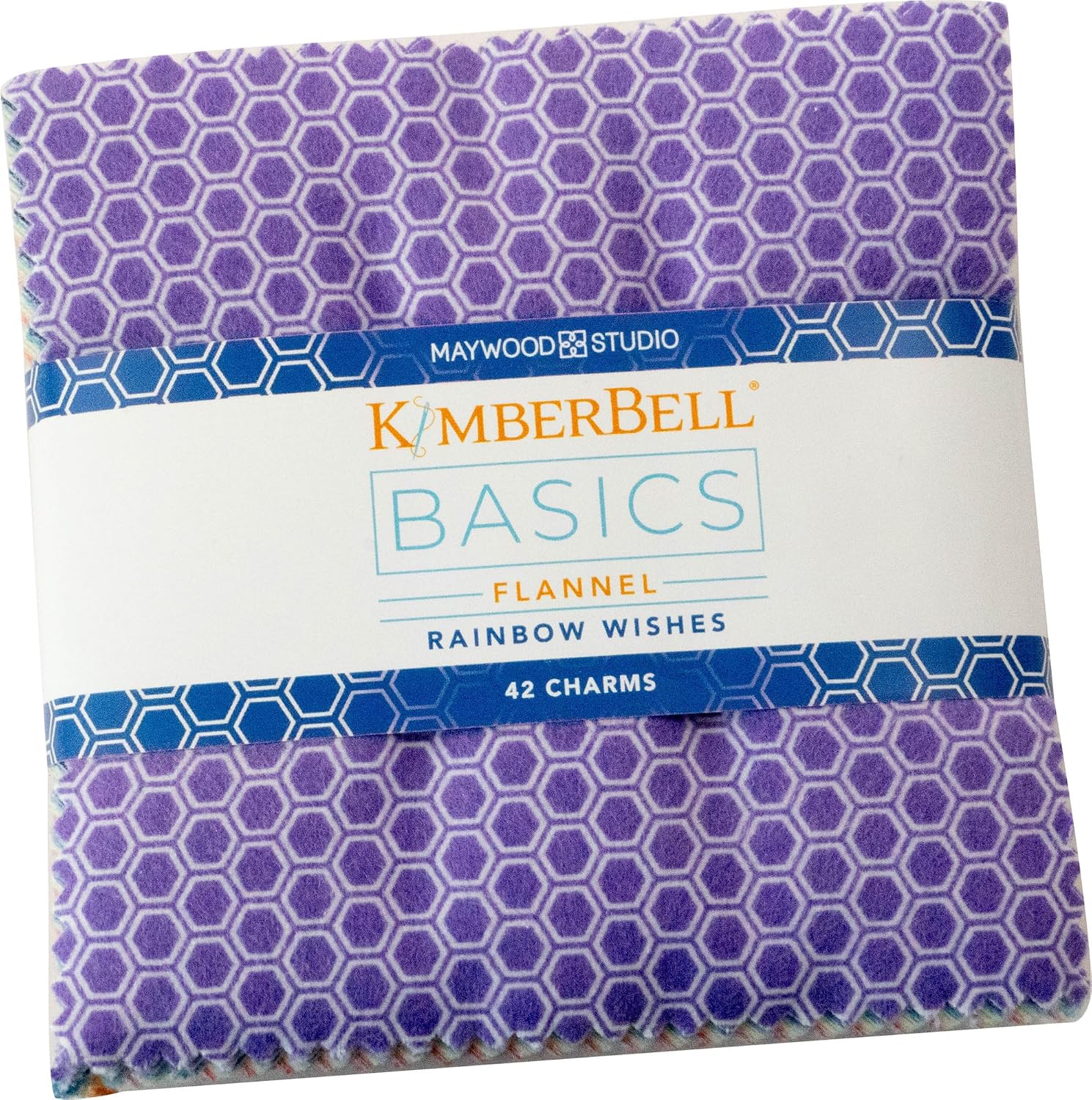Kim Christopherson Kimberbell Basics Flannel Rainbow Wishes Pack 42 5-inch Squares Maywood Studio