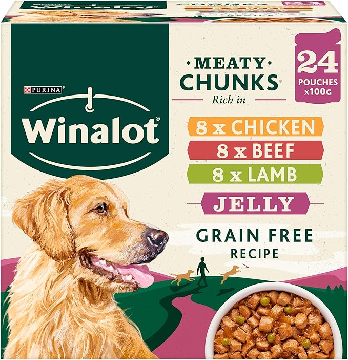 WINALOT Dog Food Pouches Mixed in Jelly 24x100 g Amazon.co.uk Pet