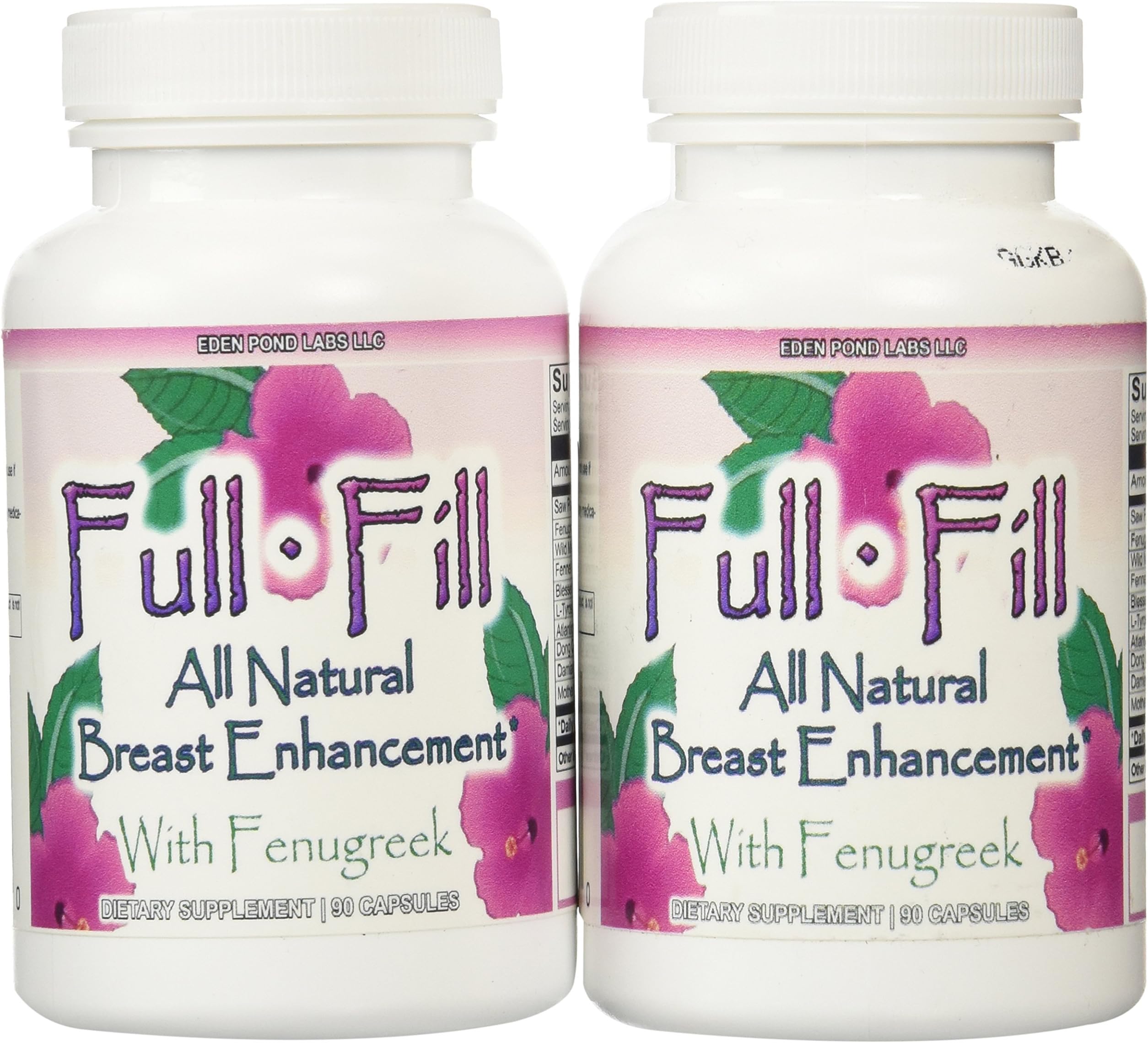 Eden Pond Full Fill All Natural Breast Enhancement, 90 Capsules, 2 Count