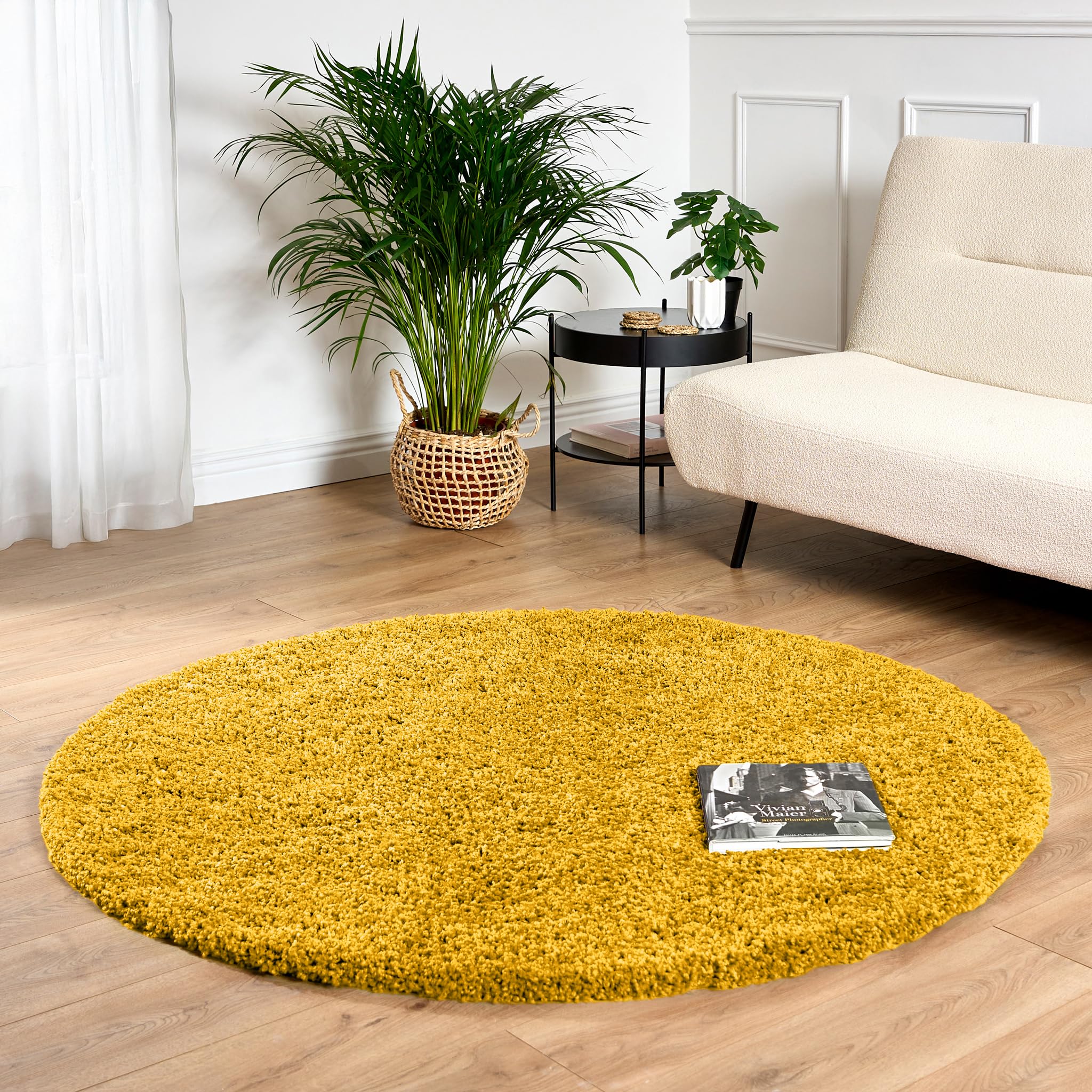 Bravich Navy Blue Shaggy Rug 80 x 150cm (2'7" x 4'11") 5cm Pile Medium Thick Fluffy Living Room Hessian Backed Washable — view 97