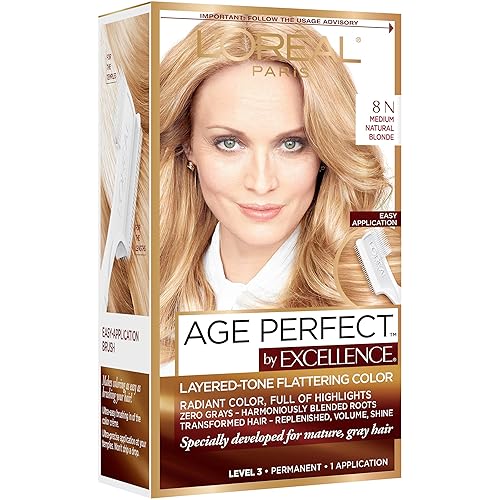 Miniatura 6 de L'Oreal Paris Excellence Age Perfect - Kit de coloración de tonos degradados, rubio natural medio 8N (el embalaje puede variar)