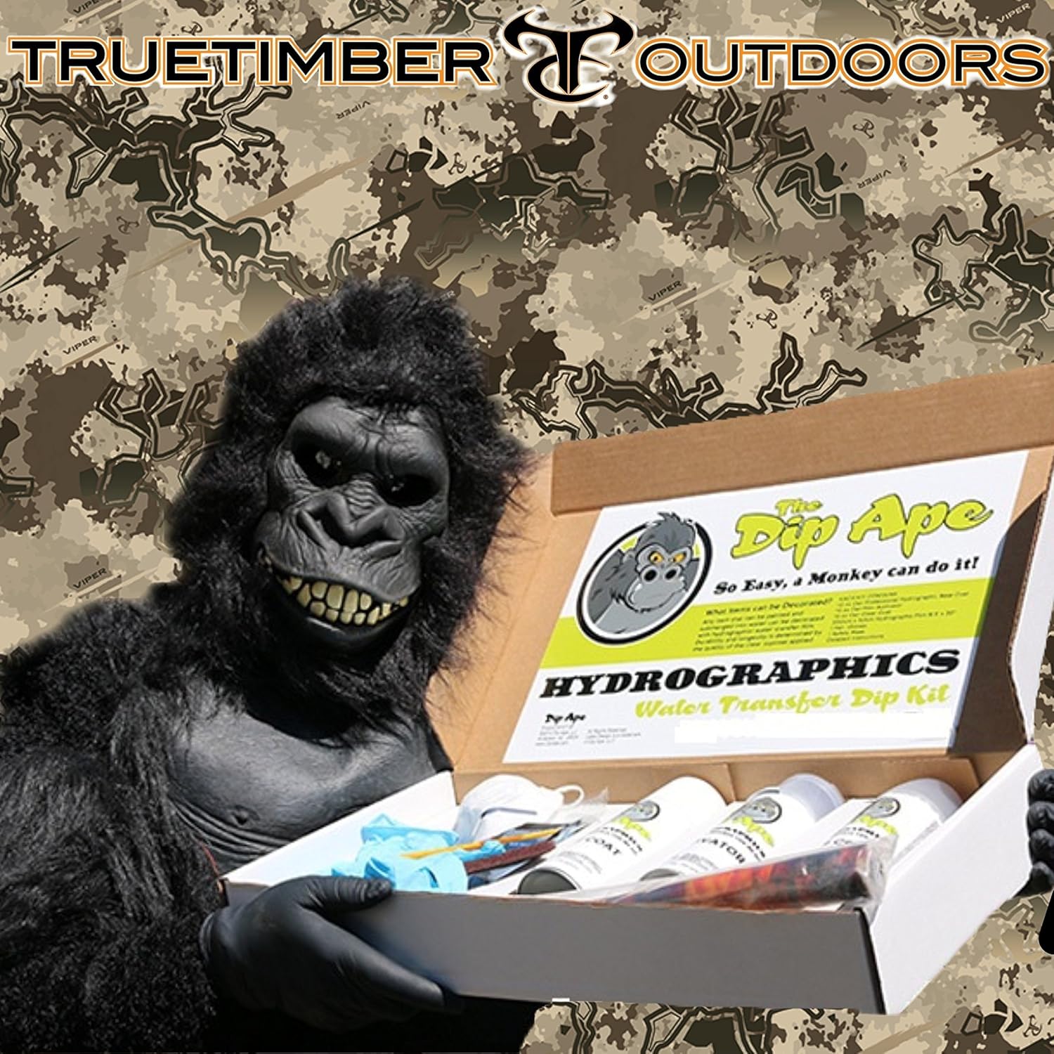 Dip Ape True Timber Western Viper Hydrographic Water Transfer Hydro Dip Dipping Kit