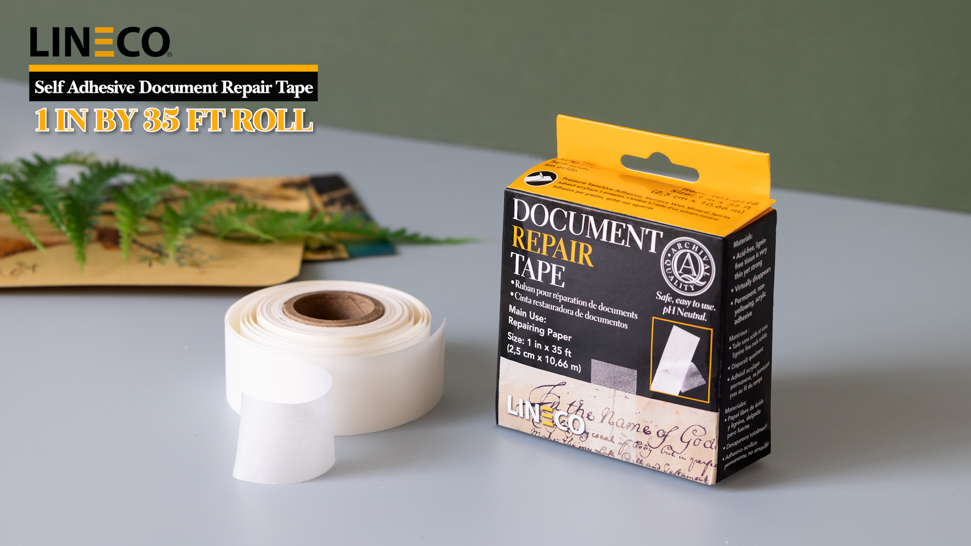 Amazon.com: Lineco, Archival Document Repair Tape, 1 Inch x