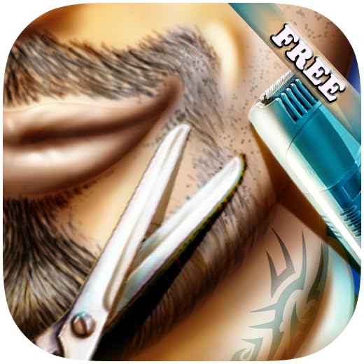 Barbearia barba e bigode - barbear - Jogo educativo para crianças e meninas - GRATUITO