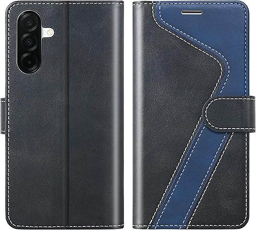 Miniatura 23 de para Samsung Galaxy A14 5G (2023) Funda tipo cartera, Funda de cuero con tapa [Bloqueo RFID] Soporte para tarjetas de crédito Folio Soporte