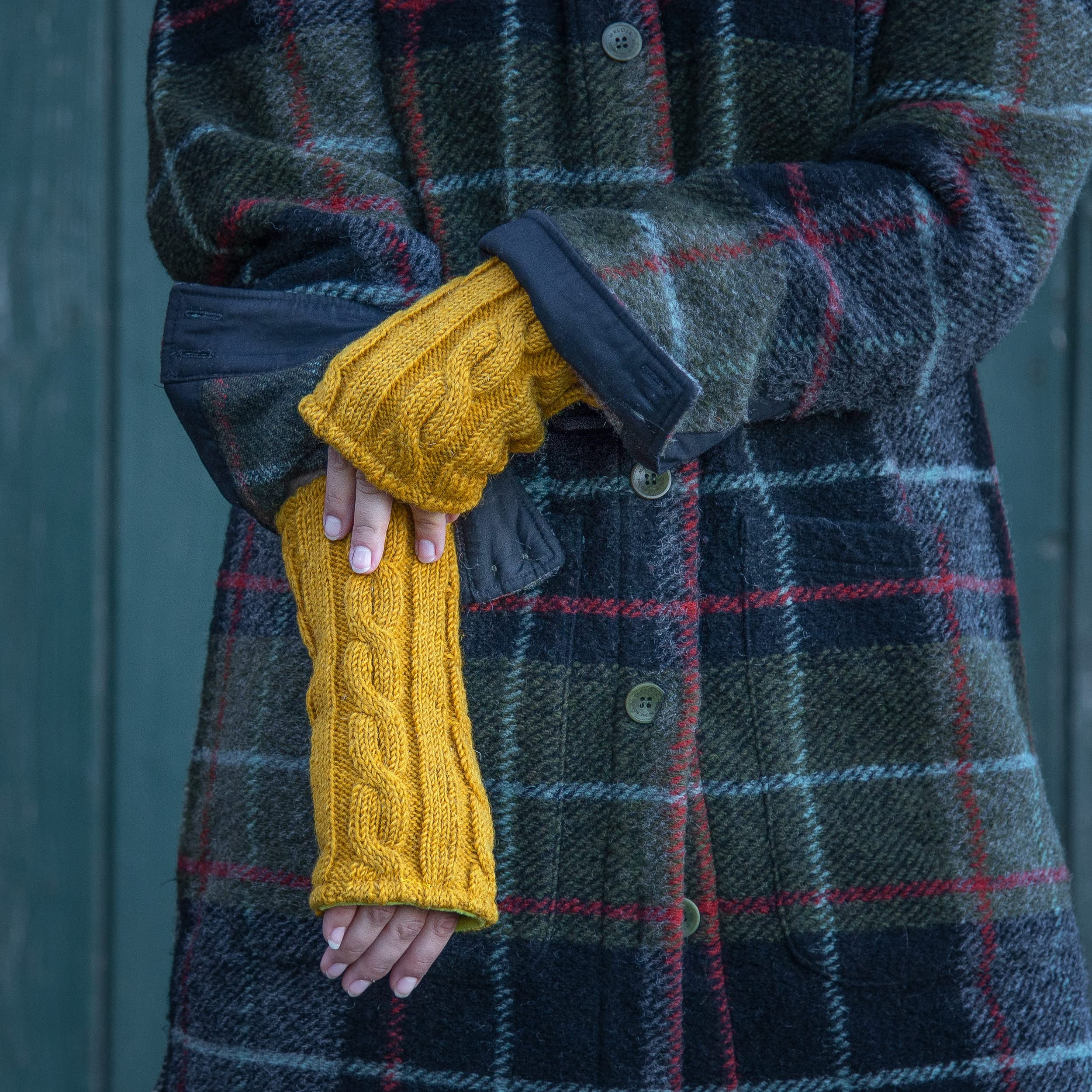 McRon Damen Gestrickte Pulswärmer Modell Emily