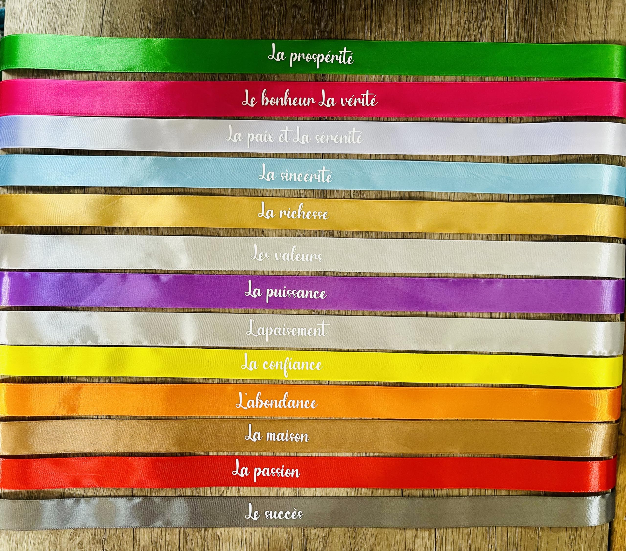 Rubans cérémonie laïque Romance MULTICOLORE