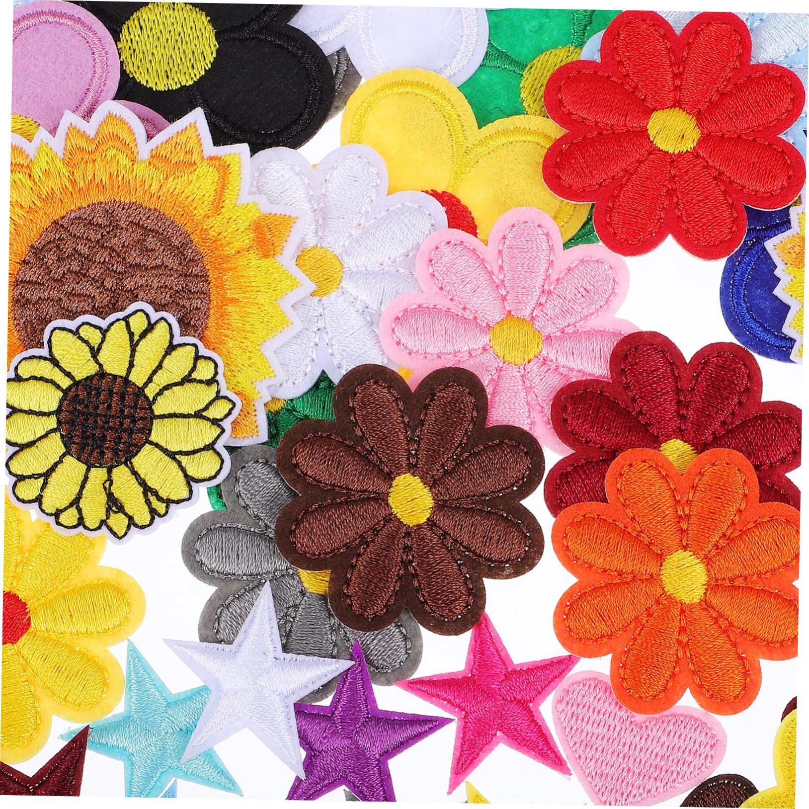 Operitacx 284stücke Teiliges Bunter Blumen-patches Zum Aufbügeln Einzigartige Applikationen Für Kleidung Hüte Taschen Und Mehr Haltbare Gestickte Designs Für Kreative -reparaturen