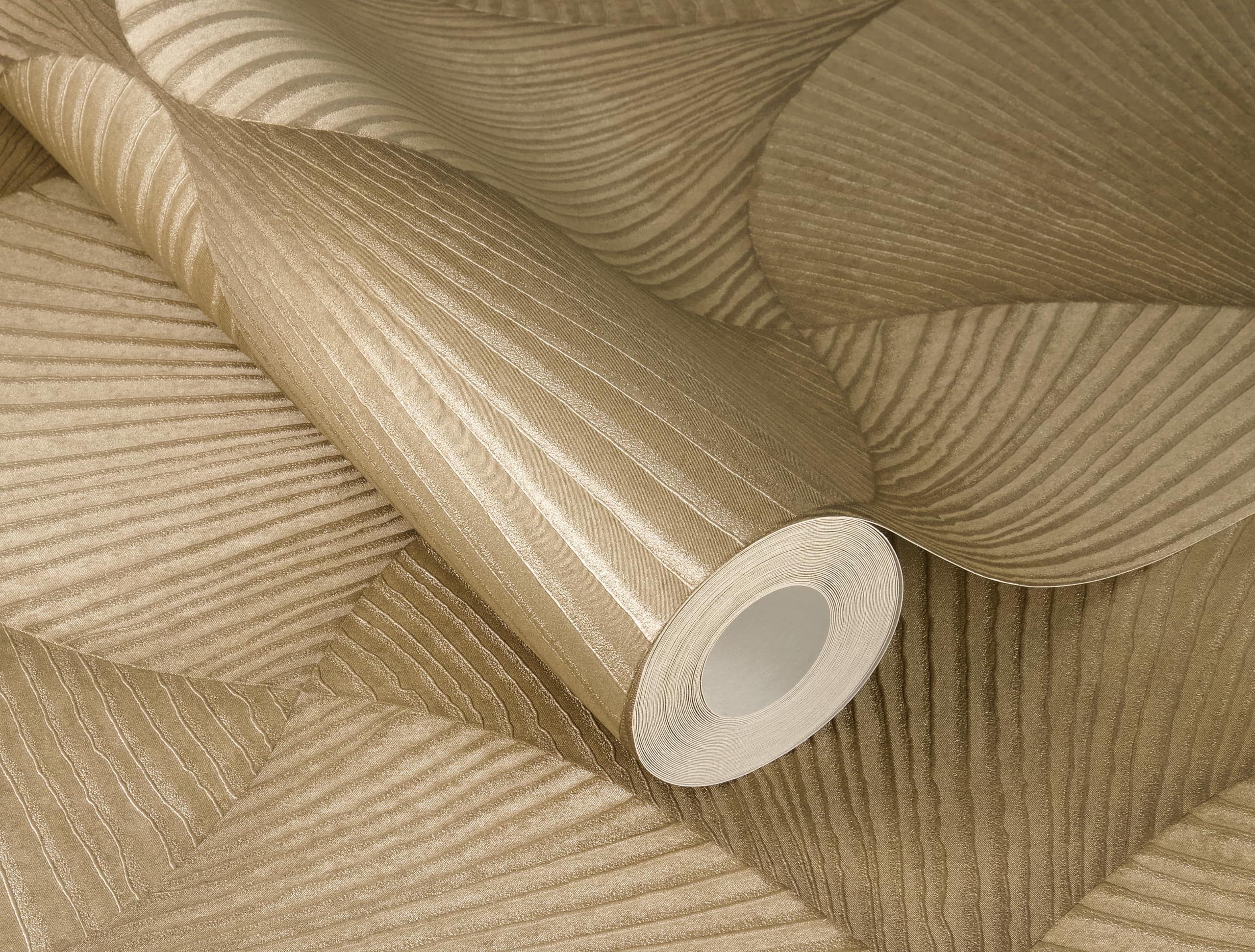 Papier Peint Intissé Utopie Uni Tweed Kaki Doré | Leroy Merlin