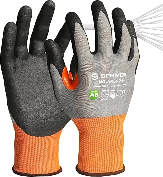 Schwer A6 AIR-SKIN Cut Resistant Work Gloves, AR5926, S