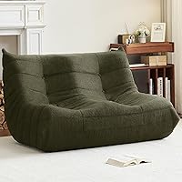 Vista 10 de Silla Puf, Silla Puf Fireside Sofá para Adultos, Sillas Puf para Adolescentes con Espuma de Alta Resistencia, Espuma Viscoelástica y Base
