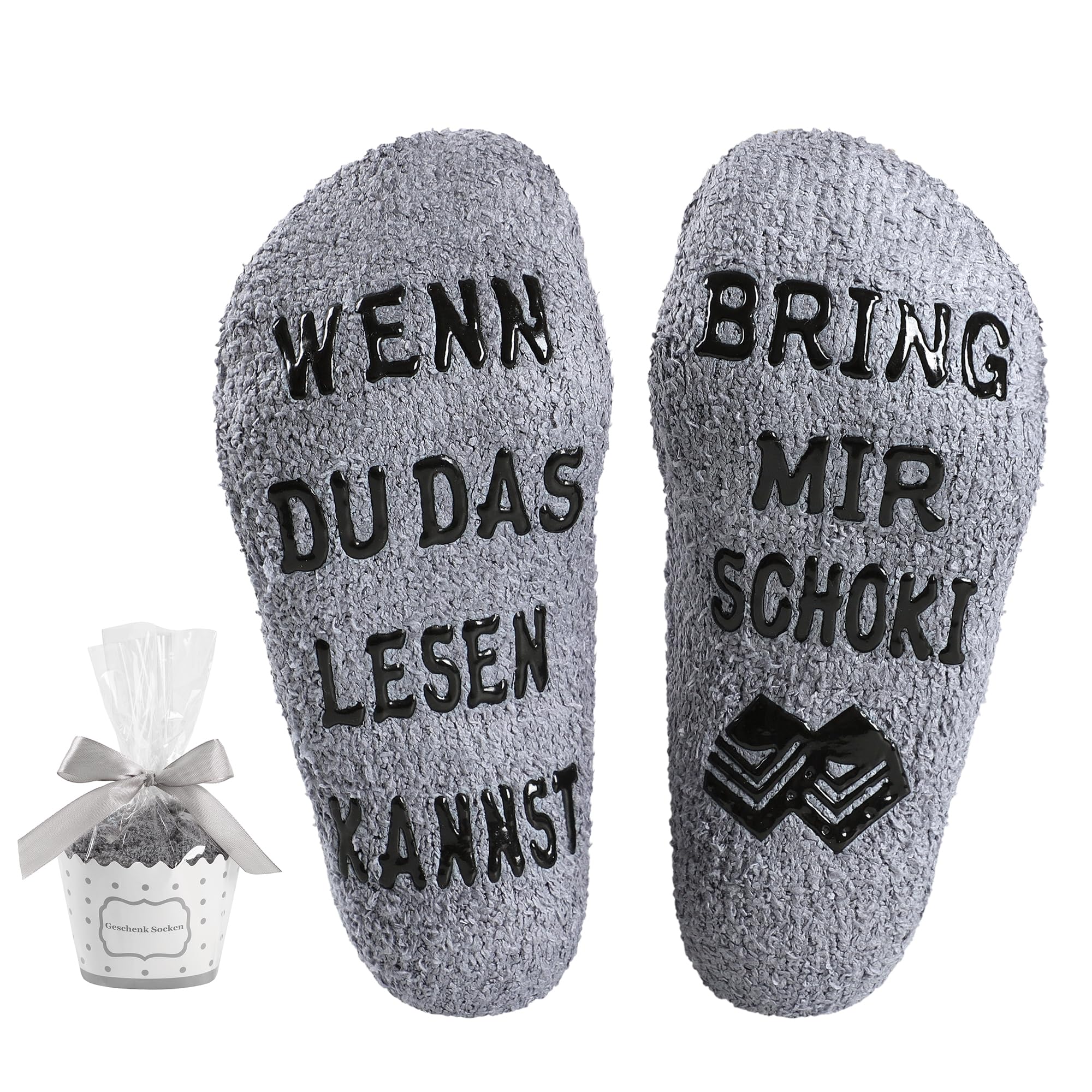 BONANGEL Geschenk für Frauen, WENN DU DAS LESEN KANNST BRING MIR SCHOKI SOCKEN, witziges Geburtstagsgeschenk für Freundin Schwester Mama