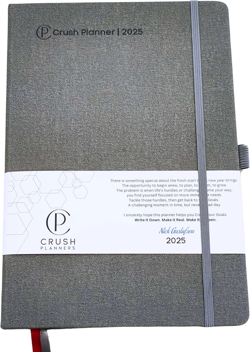 2025 Day Planner Hardcover ~ Purpose built to help you Crush your Goals (Gray Linen) 2025 Day Planner Hardcover ~ Purpose built to help you Crush your Goals (Gray Linen)