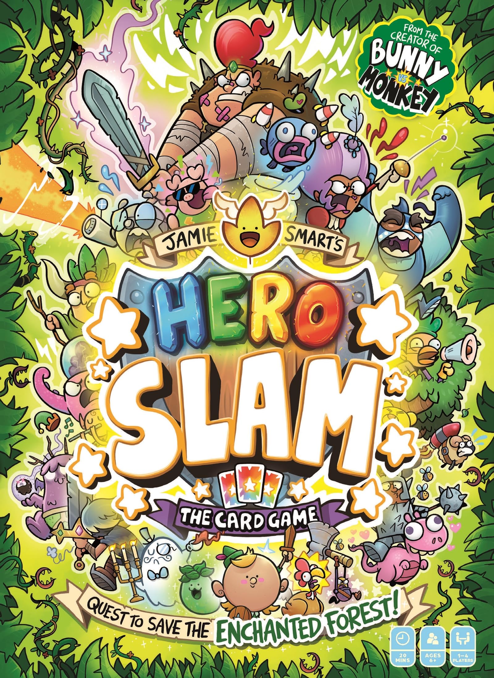 Jamie Smart’s Hero Slam: Quest to Save the Enchanted Forest: A card game by the no 1 bestselling creator of Bunny vs Monkey