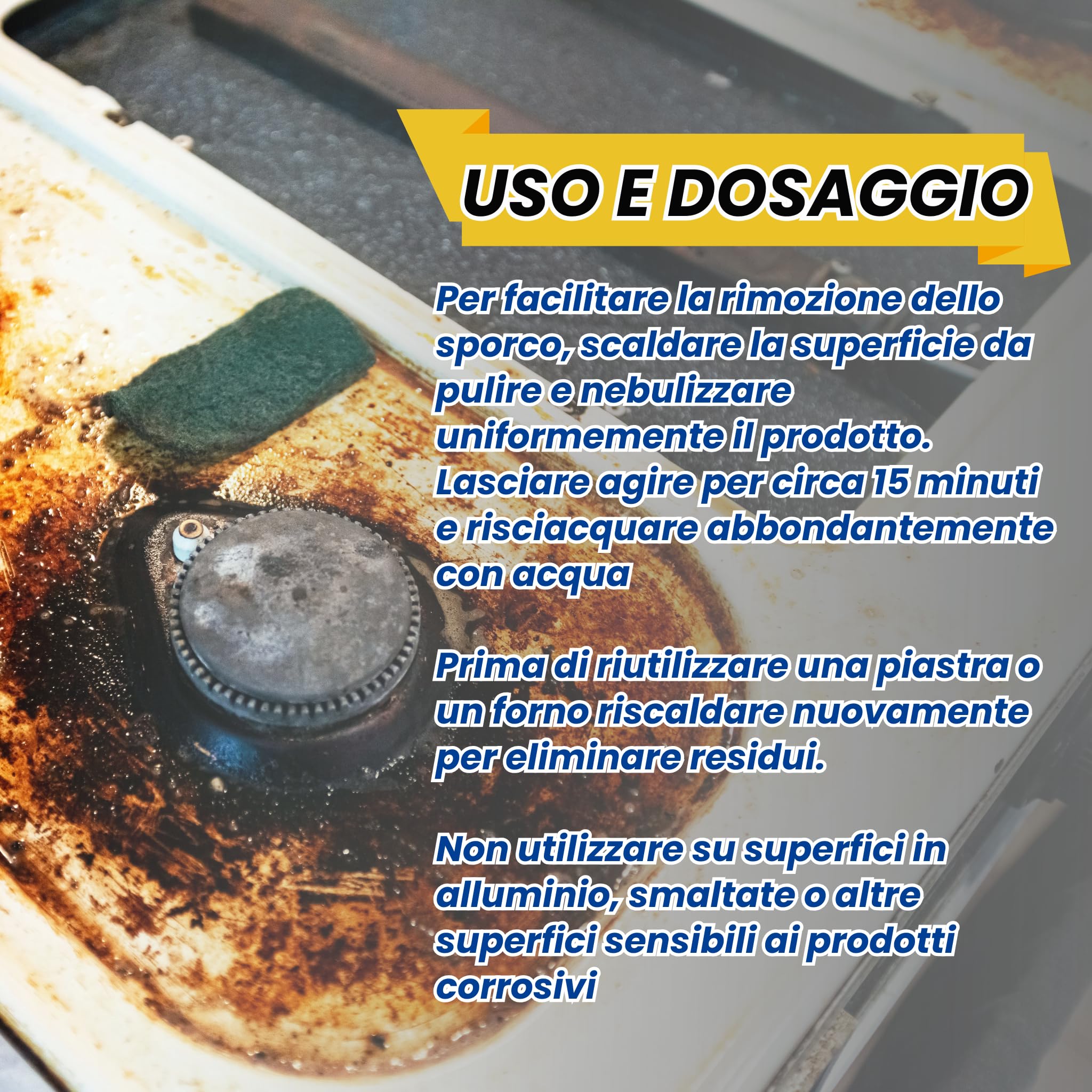 Decarbonizzante 5 Litri Detergente per Grassi Carbonizzati Sgrassatore per la Rimozione di Grasso Carbonizzato