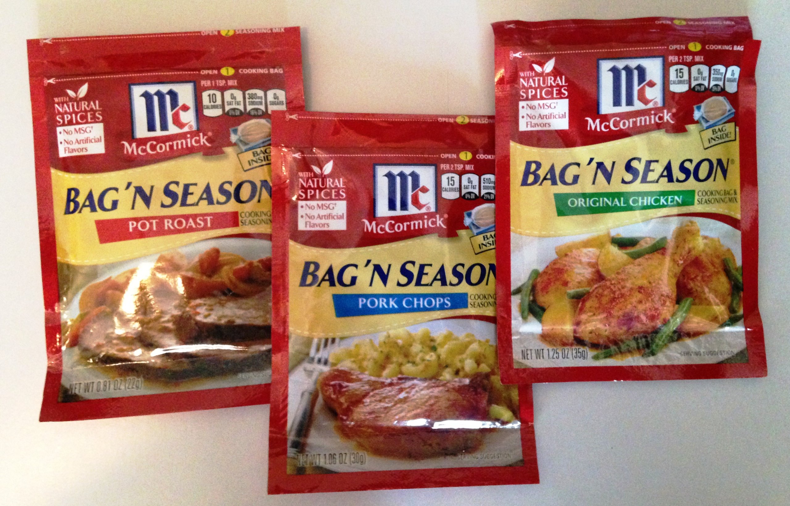 Buy McCormick Bag'N Season Mixes Pot Roast, Pork Chops, Original
