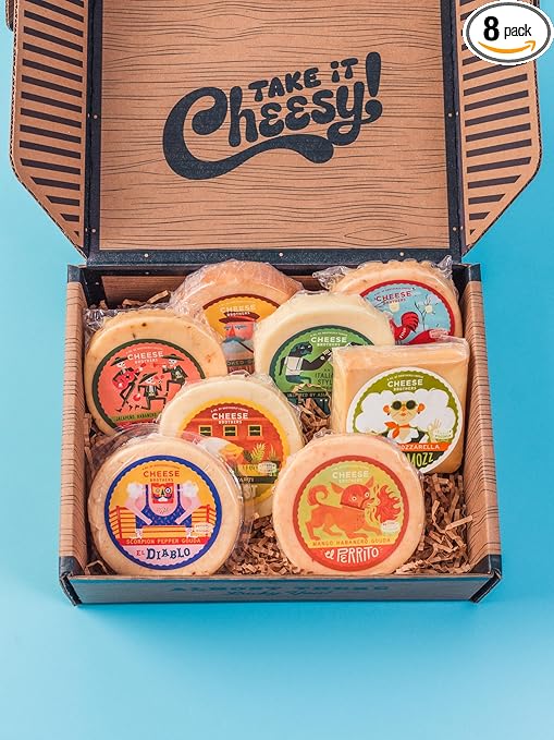 Cheese Bros. Brotherhood Gift Box | Fresh from Wisconsin | Assorted Gouda, Havarti, Mozzarella and Fratello | Great Food Gifting Idea!