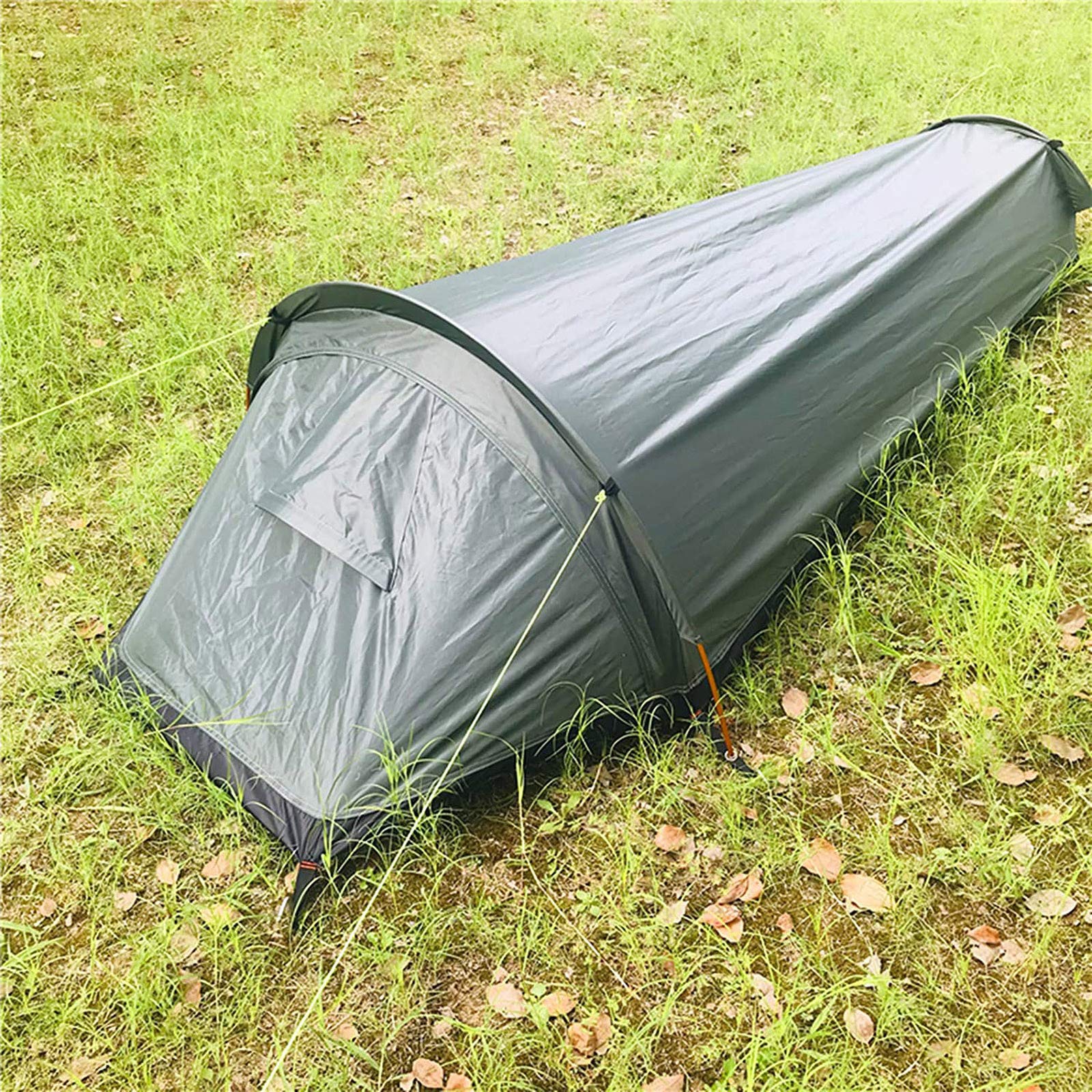 1 Person Wanderzelt, Ultraleichtes Biwaksackzelt Wasserdichtes Tragbares Campingzelt Schnellaufstellbarer Schlafsackbezug Biwaksack mit Tragetasche Für Das Überleben Im Freien
