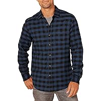 Amazon Essentials Camicia in Flanella Scozzese con Bottoni A Maniche Lunghe Sagomata Uomo