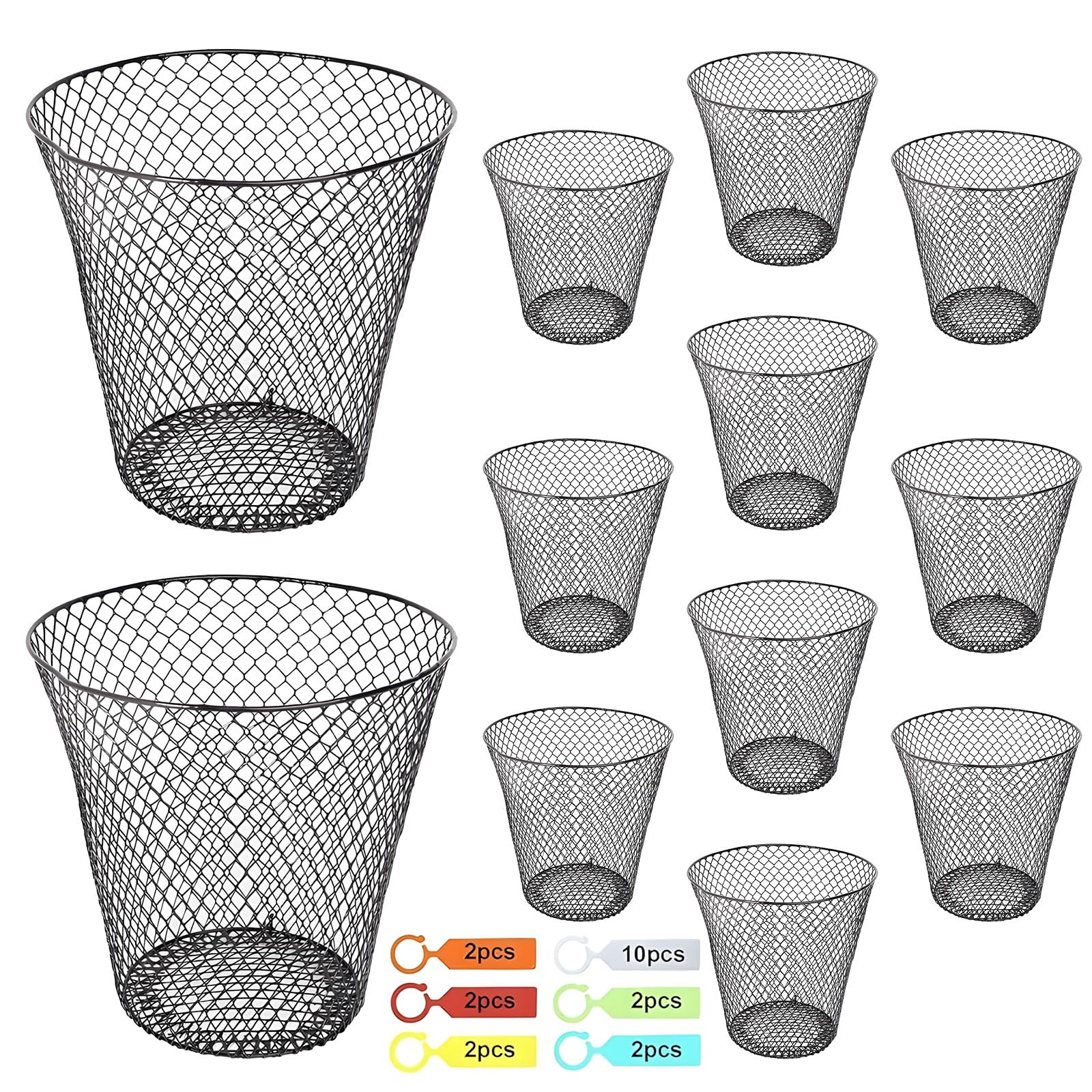Ekoama Pack Of 10 Sturdy Iron Plant Covers For juvenile bushes With PVC Coating And Geometric Shape