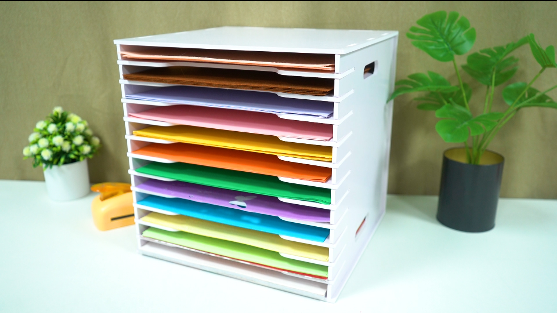 Amazon.com : SANFURNEY Scrapbook Paper Organizer for Sizes 12