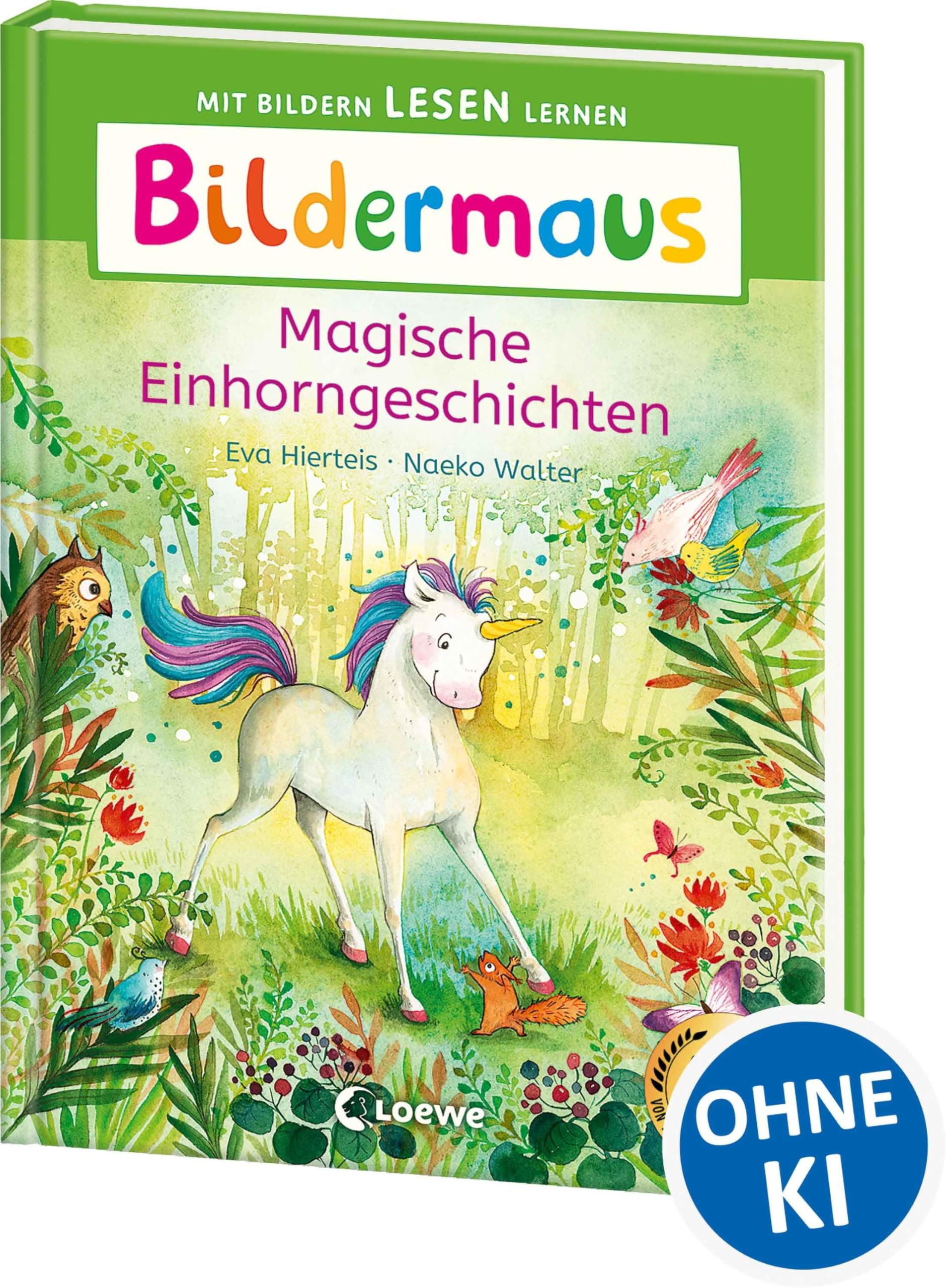 Bildermaus - Magische Einhorngeschichten: Mit Bildern lesen lernen - Ideal für die Vorschule und Leseanfänger ab 5 Jahren - Mit Leselernschrift ABeZeh