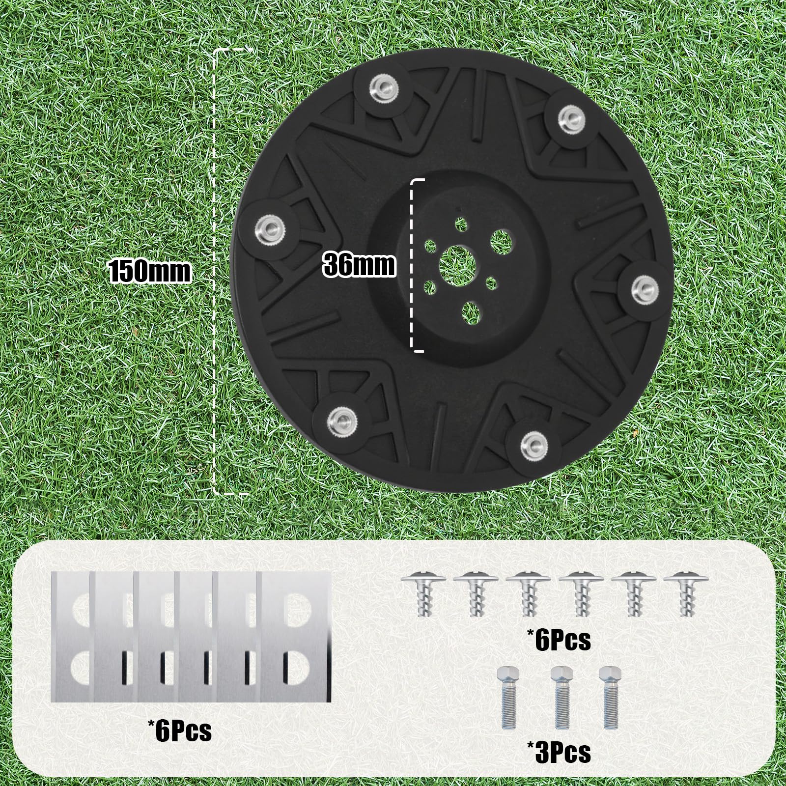 Disque à Lames Tuning pour 6 x Lames, Renforcé de Fibres Verre, Premium Plateau pour Tondeuse, Coupe Plus Efficace, Compatible avec M500, M700, WR167E, WR141E, Vision M600