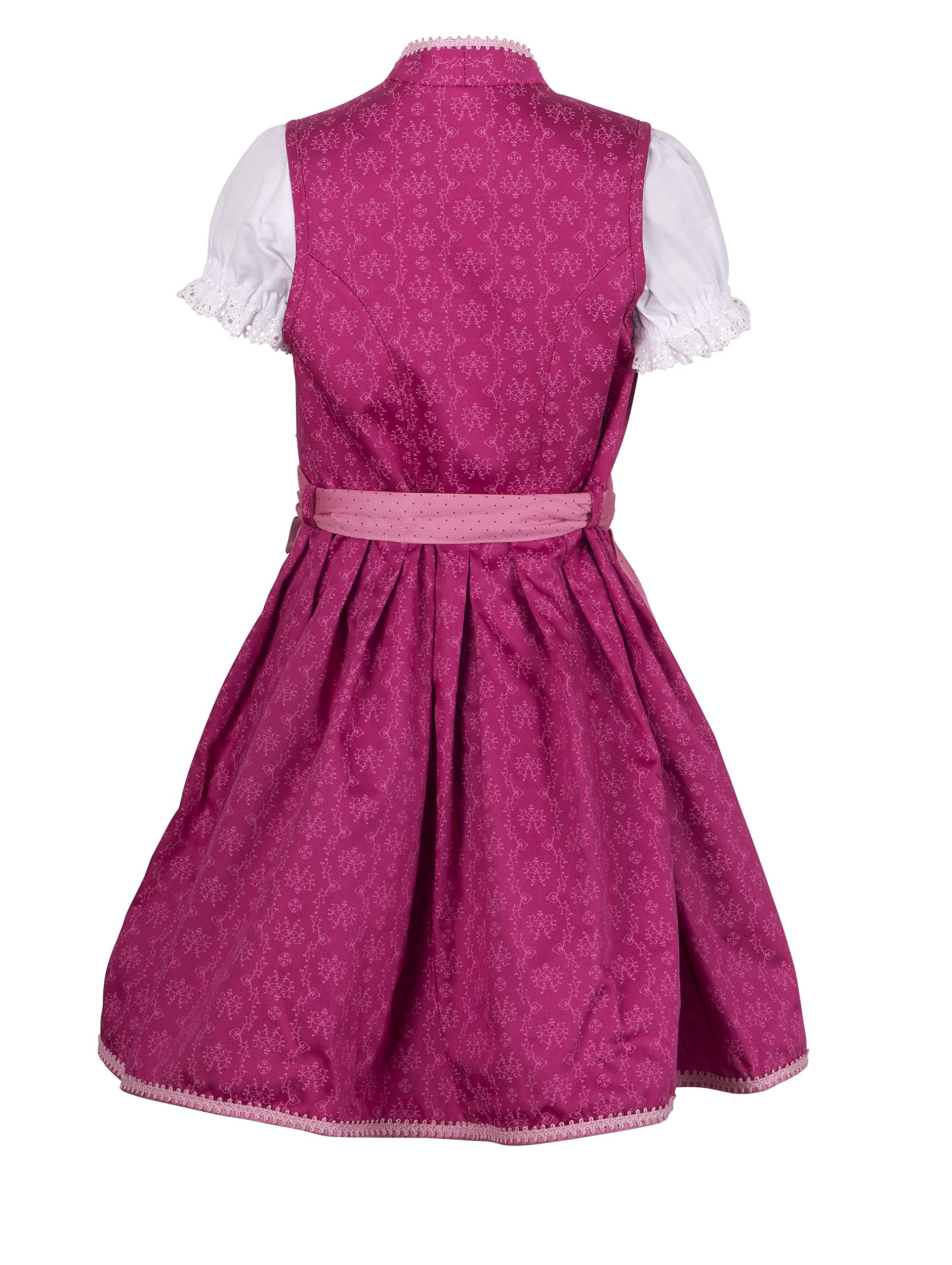 Ramona Lippert® Dziecięca dirndl Charlotta, różowa - 3-częściowa sukienka ludowa Dirndl dla dziewczynek