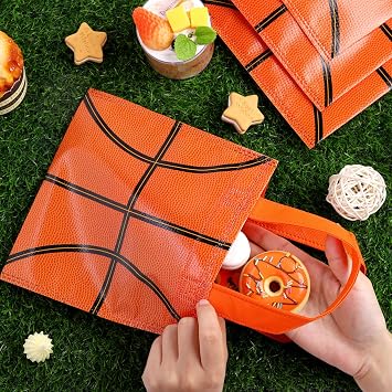 MIMIND 24 Pcs Basketball Goodie Bags Snack Bags Party Wrapping Supplies