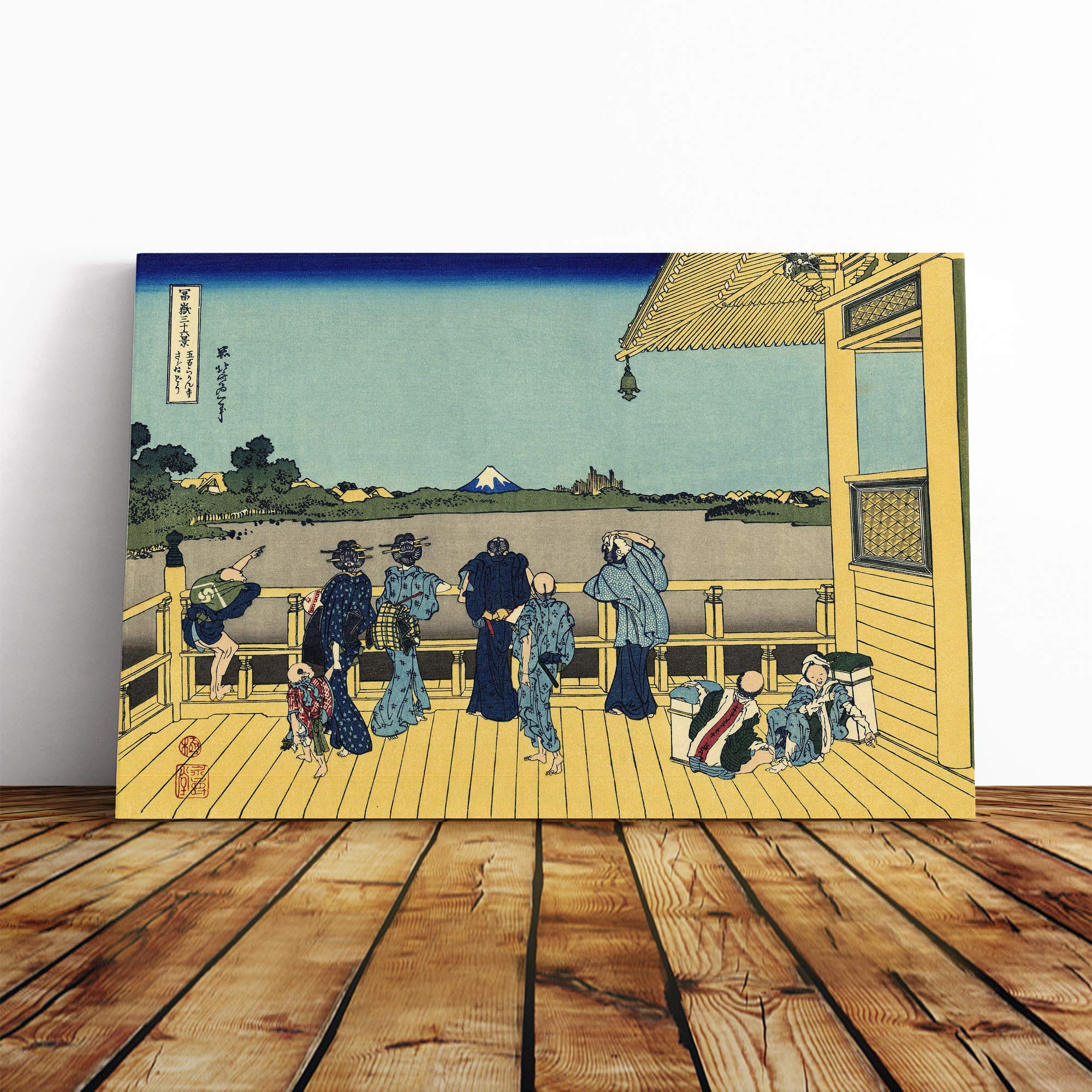 Hokusai Japanese Oriental Sazai Hall Canvas Print | Gallery Wrapped 30mm Frame Wall Art | 24x16 inches | Ready to Hang | Asian Picture | Living Room Bedroom Lounge Office
