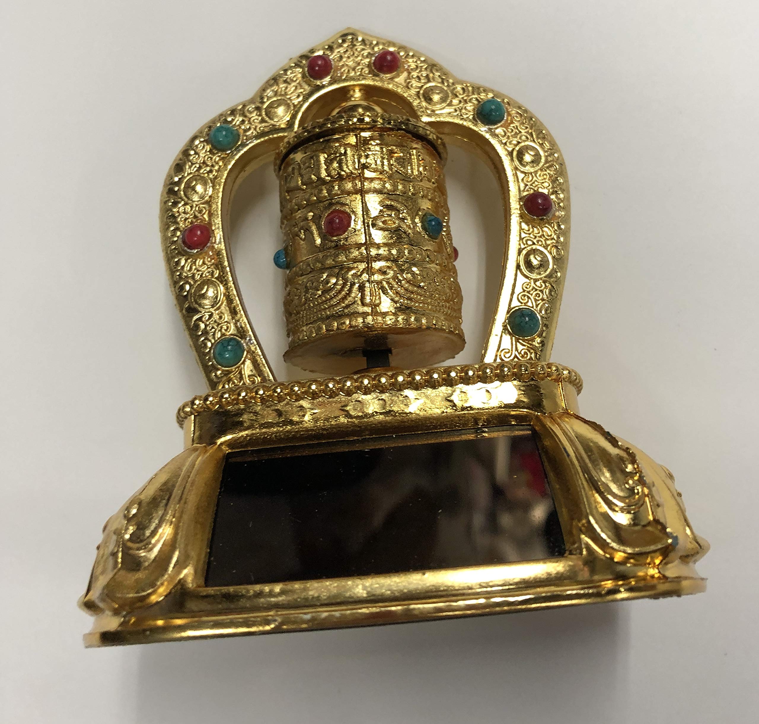 Amazon.co.jp: マニ車 太陽の光で自動回転しお経を唱えたと同じ効果で