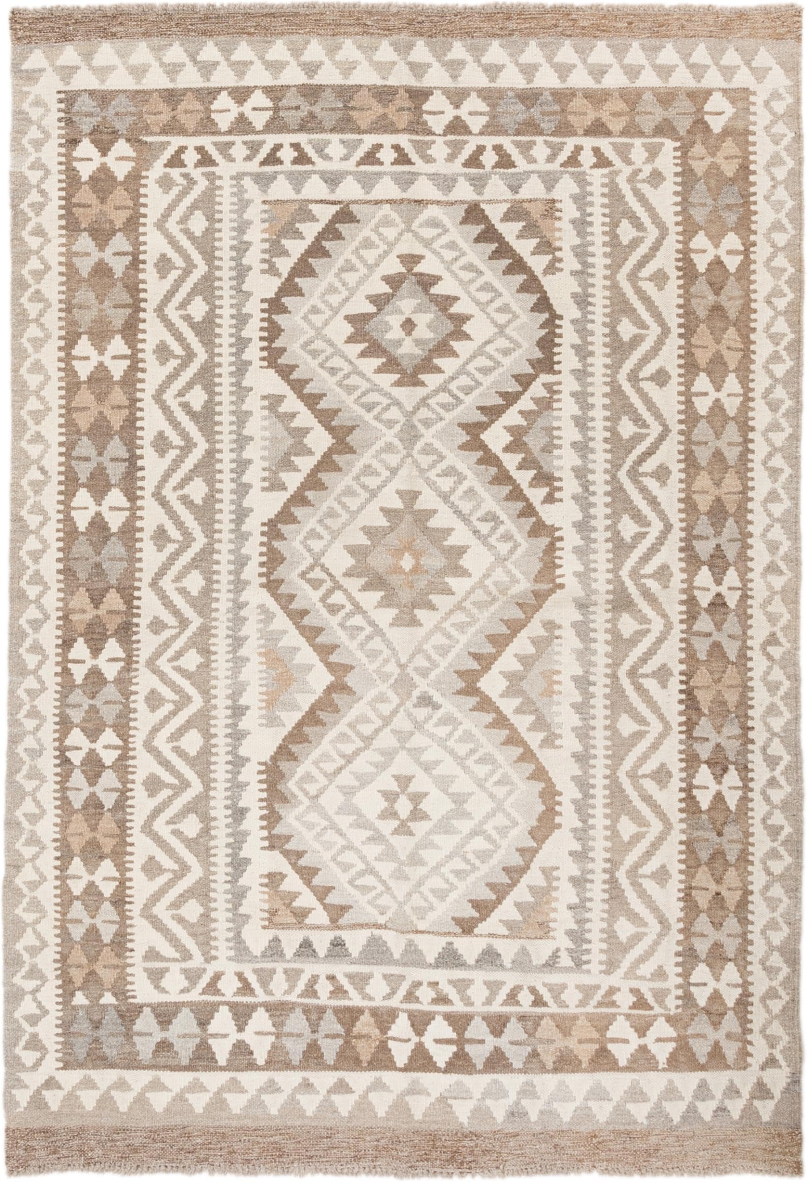 Tapis Kilim Afghan en laine 121x177 cm pour réchauffer l'ambiance de votre salon