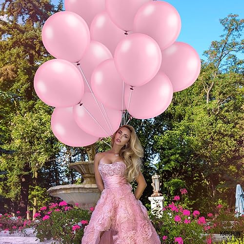 Miniatura 7 de KatchOn, Globos rosas grandes para decoraciones de fiesta de color rosa, 18 pulgadas, paquete de 20 unidades, globos rosas de goma de mascar para