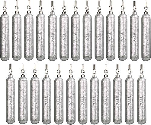 Miniatura 22 de Reaction Tackle Pesos de tiro de caída - Plomos para pesca de tiro de caída de agua salada y agua dulce - Forma de lápiz delgado - Plomos de pesca