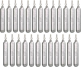 Reaction Tackle Drop Shot Weights - Saltwater and Freshwater Dropshot Fishing Sinkers - Skinny Pencil Shaped - Snagless Sinker Rig Fishing Weights for Bass Fishing Lures or Other Fish