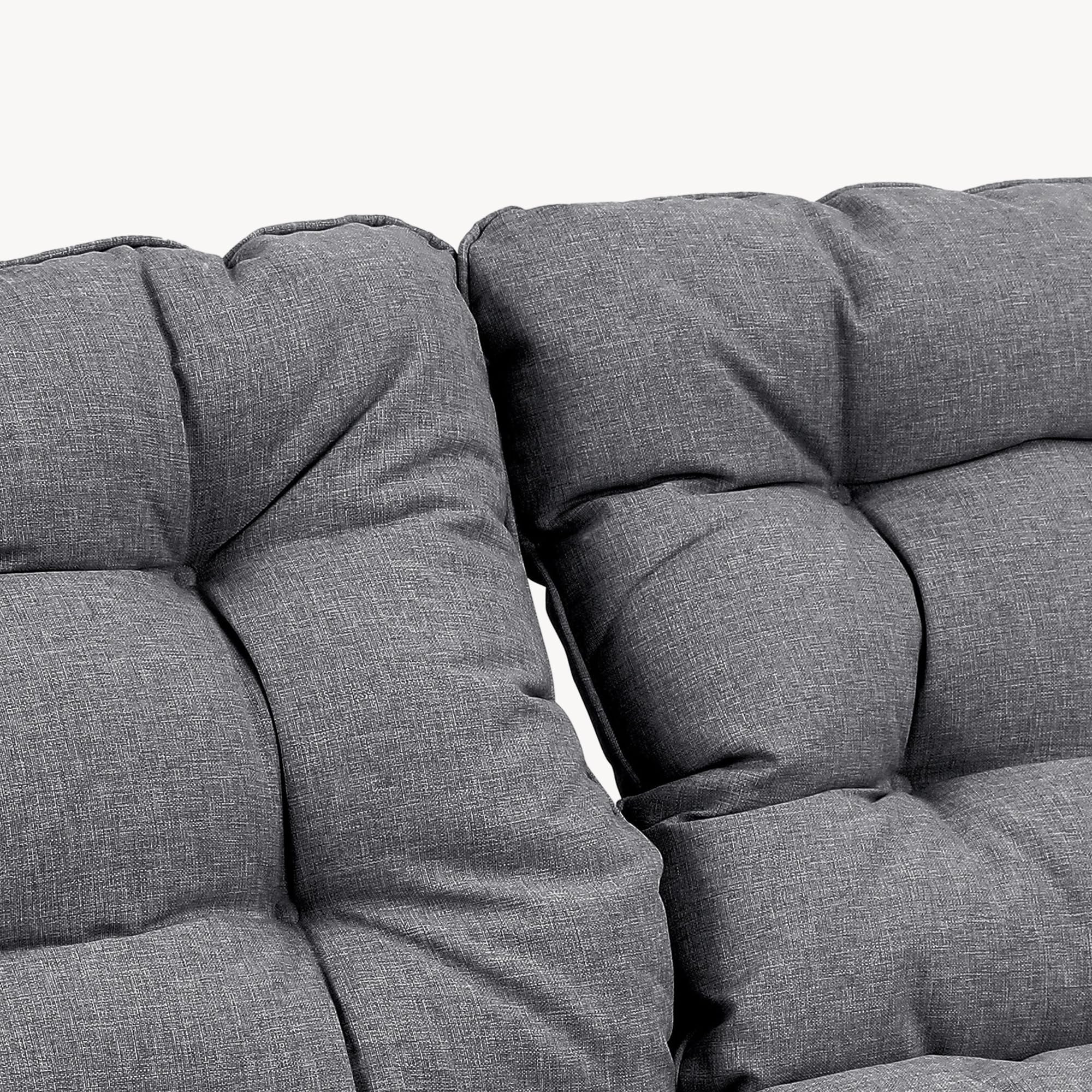 [en.casa] Set Salotto di 5 Mobili da Giardino Grigio Scuro
