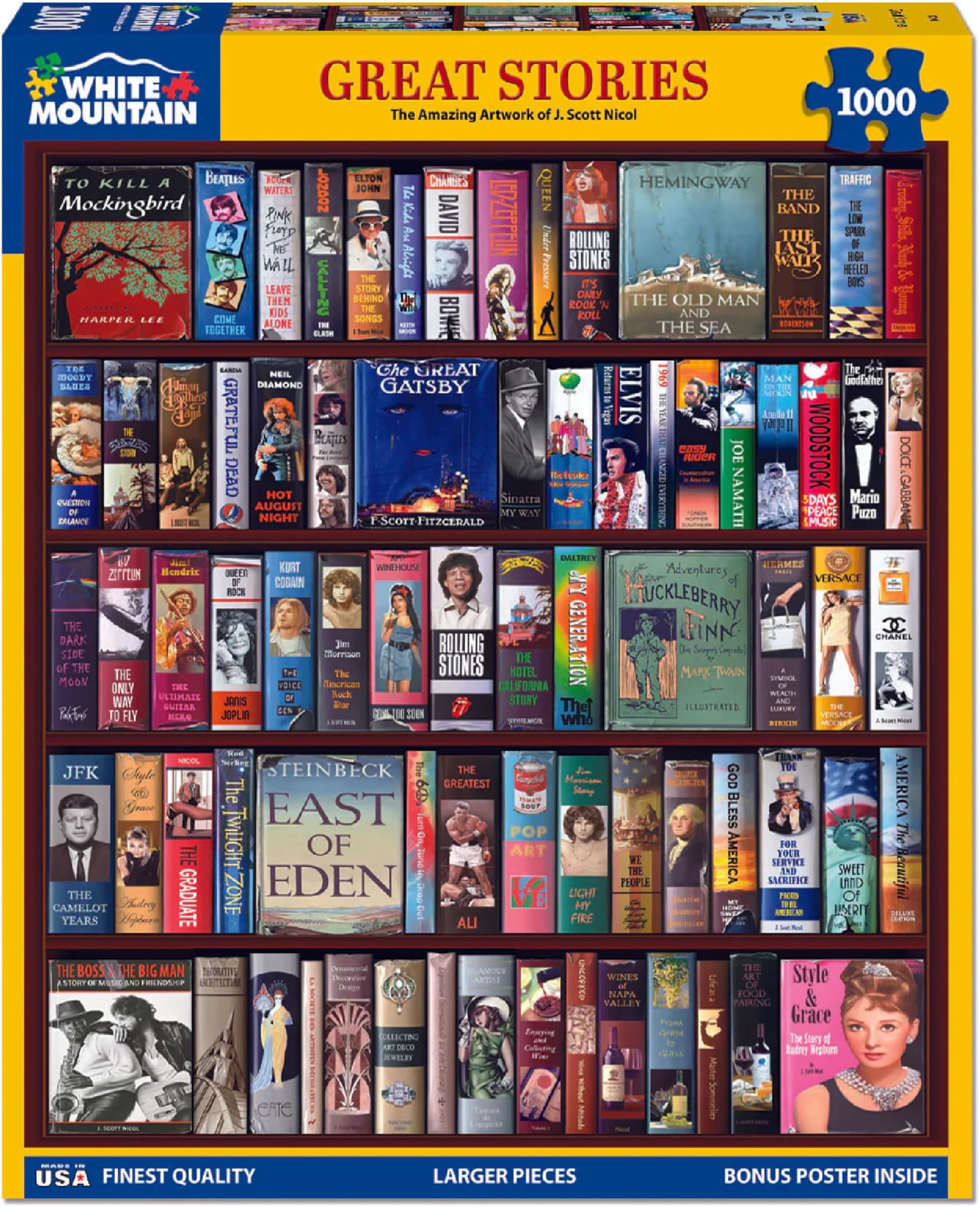 White Mountain Puzzles - Great Stories - 1000 Piece Jigsaw Puzzle