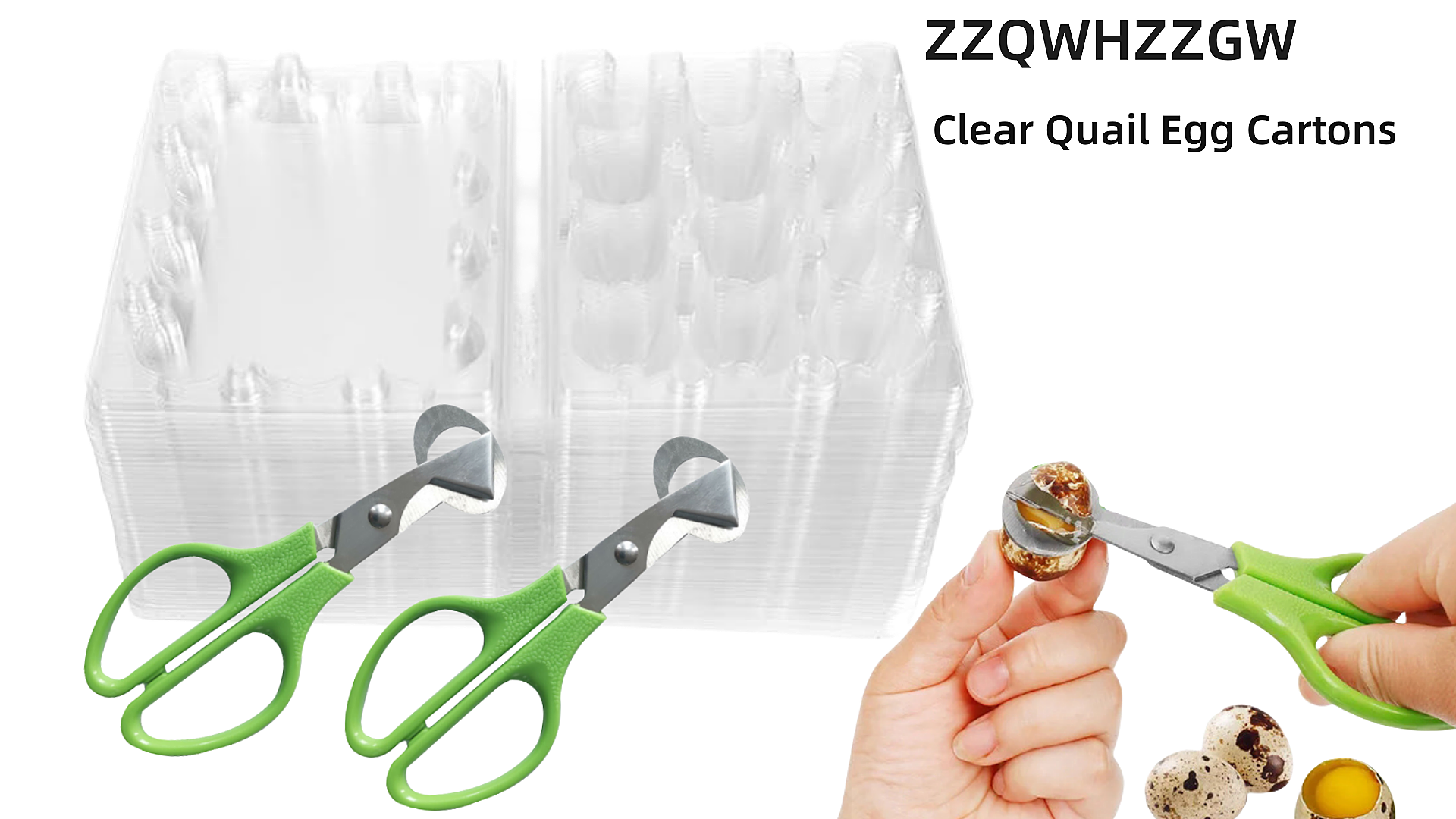 25 Pieces Quail Egg Cartons 15 Grids Plastic Pigeon Bird Egg Protection Boxes Small Egg Holders Cases With 2 Pieces Stainless Steel Quail Egg Cutter Opener - View #5