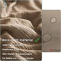 Vista 3 de SE SOFTEXLY Funda de Edredón de Muselina Tamaño Queen, Juego de Funda de Edredón de Algodón 100% Lavado, Funda de Edredón Ultra Suave Tipo Lino, 3