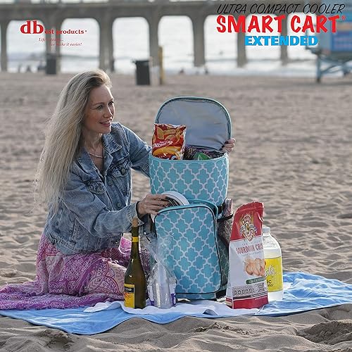 Miniatura 7 de dbest products - Nevera tipo carrito inteligente ultra compacta extendida, con aislamiento, con plataforma trasera, plegable, para barbacoa, playa,
