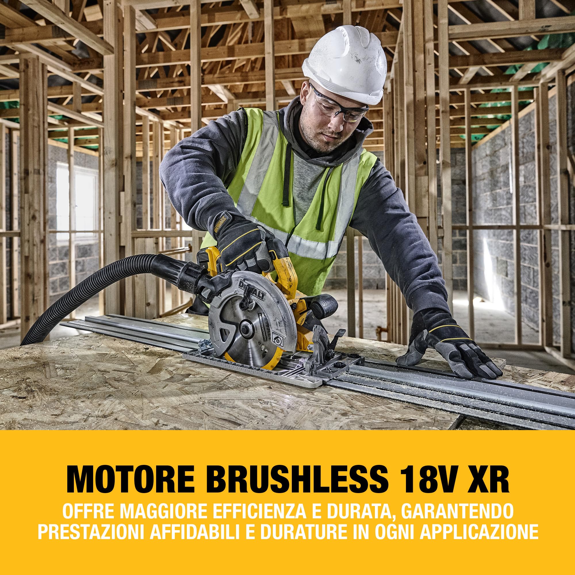 DEWALT Sega Circolare 18V motore BRUSHLESS, Solo corpo macchina, DCS572N-XJ