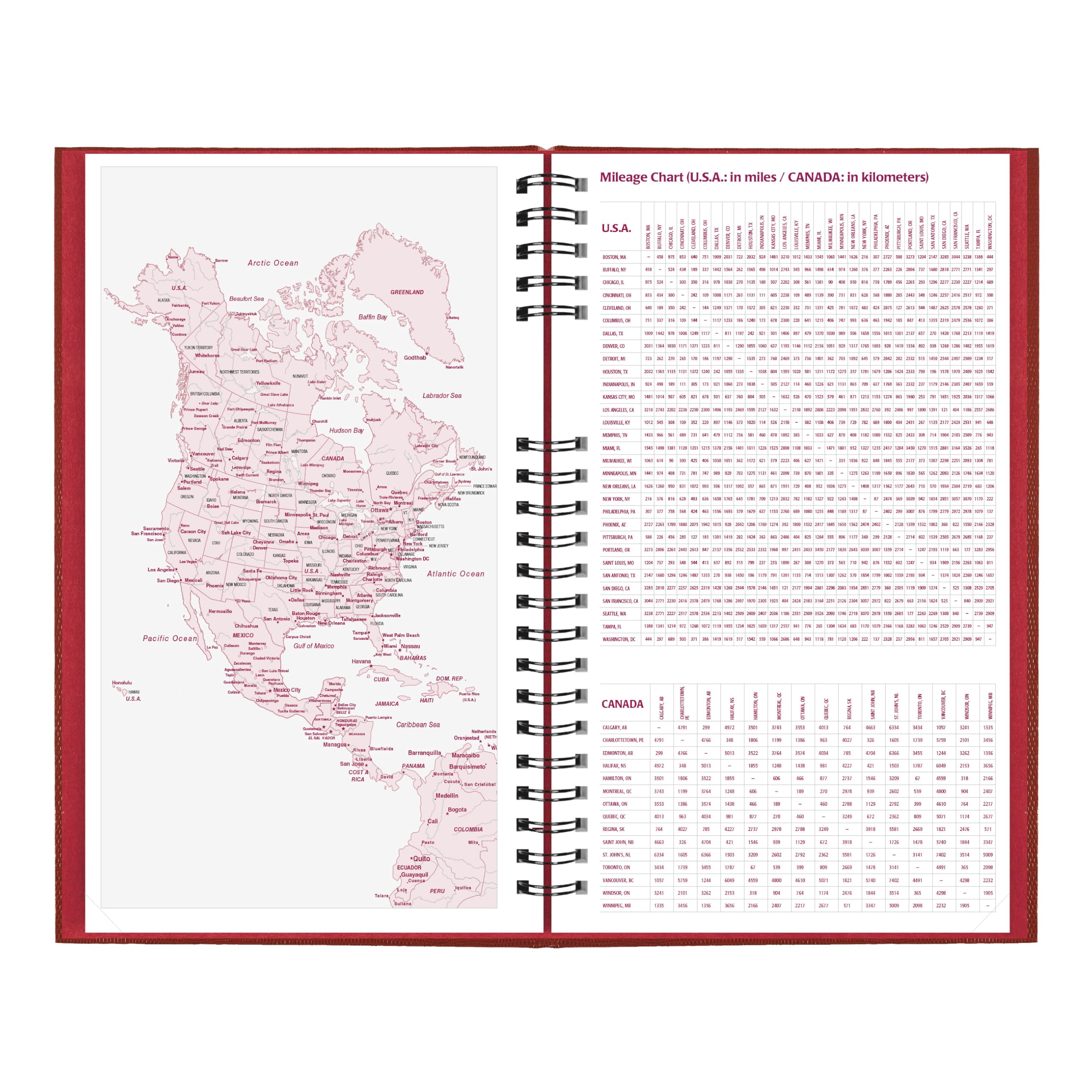 Brownline® CoilPro™ Agenda giornaliera 2027, senza tempo, 12 mesi, da gennaio a dicembre, rilegatura a doppio filo, 34,3 x 20 cm, rosso brillante (C551C.RED)
