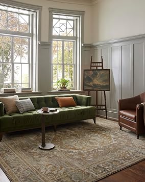 Loloi Magnolia Home by Joanna Gaines Mona Collection MOA-01 BARK/Sunrise 2-6" x 4-0" Accent Rug