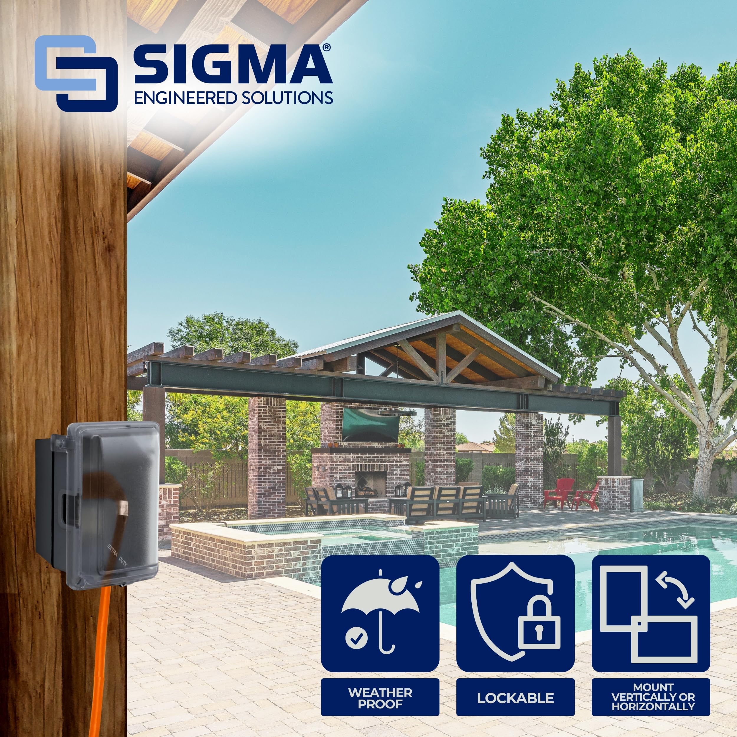 Weatherproof GFCI Outlet Kit - Sigma Solutions -6