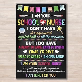Posters AprilLove I am Your School Nurse I Don't Have A Magic Wand Sign, Office Poster, Health Clinic Print, Chalkboard Sign