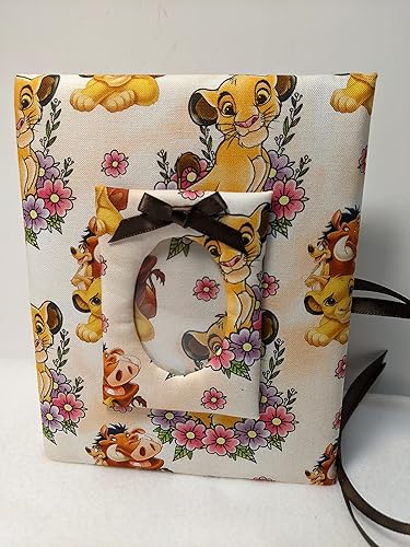 Disneys Baby Lion King Custom Personalized Photo Album for Boy or Girl - Holds 100 4x6 Photos - Handmade