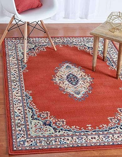 Vista 149 de Unique Loom Reza Collection- Alfombra, Polipropileno, Marrón Marrón/ marfil