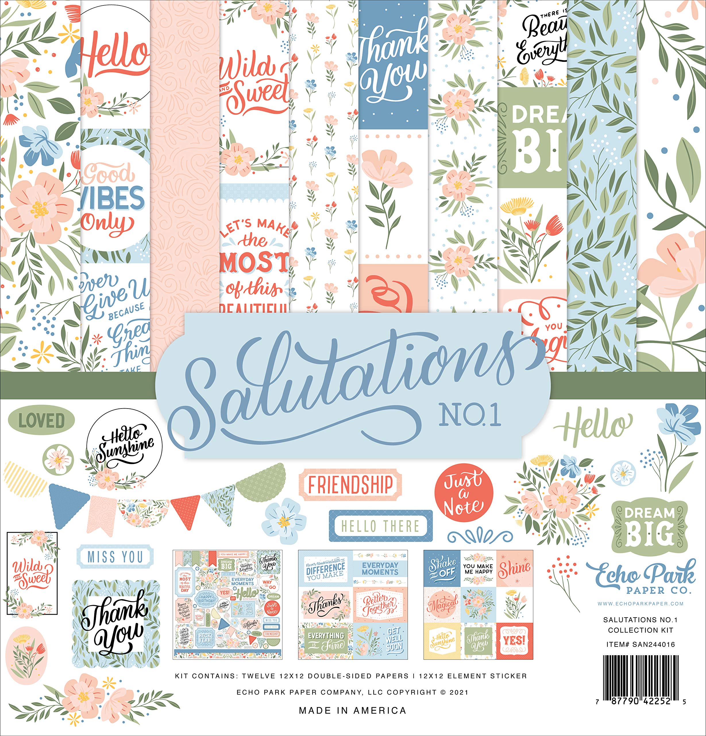Echo Park Paper Company Paper, Salutations No.1 Collection Kit