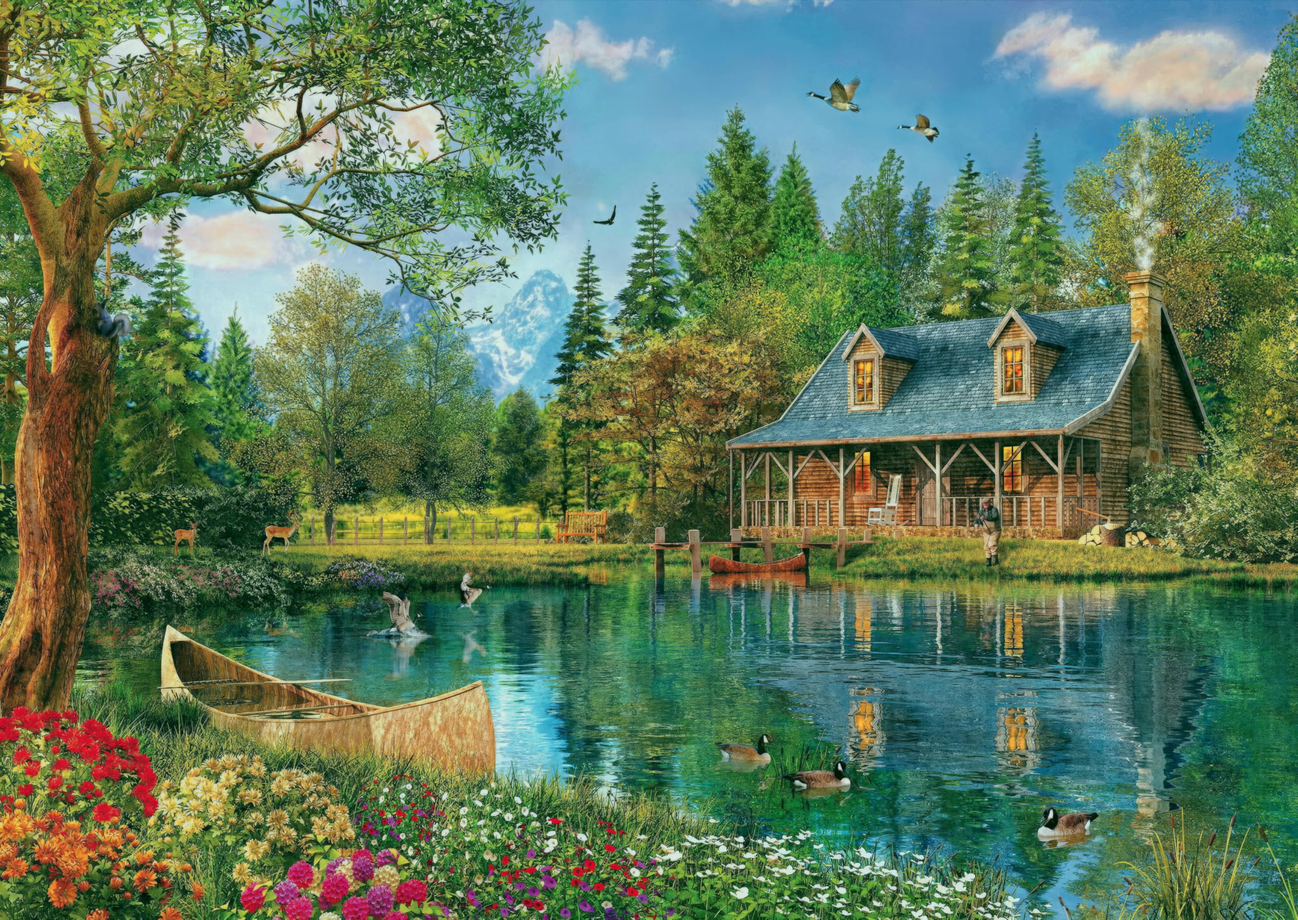 500 Teile Puzzle Villa Für Erwachsene - 52x38cm Premium Qualität, Inklusive Referenz-Poster