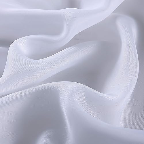 Miniatura 9 de Interior Trends Ariana - Juego de 2 cortinas de gasa transparente totalmente cosida con ojales (84 pulgadas de largo, verde lima)